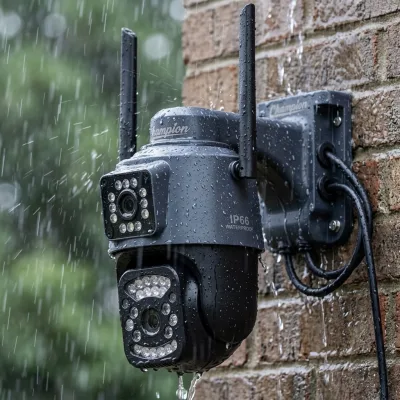 Champion CP-300W Wi-Fi & LAN Dual Lens Outdoor PTZ IP Camera