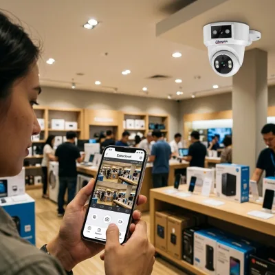 Champion CP-400D Dual Lens Wi-Fi Dome IP Camera.