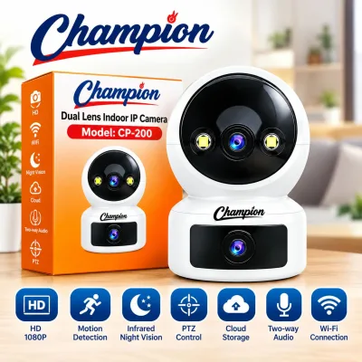 Champion CP-200 Dual Lens Wi-Fi Indoor IP Camera.