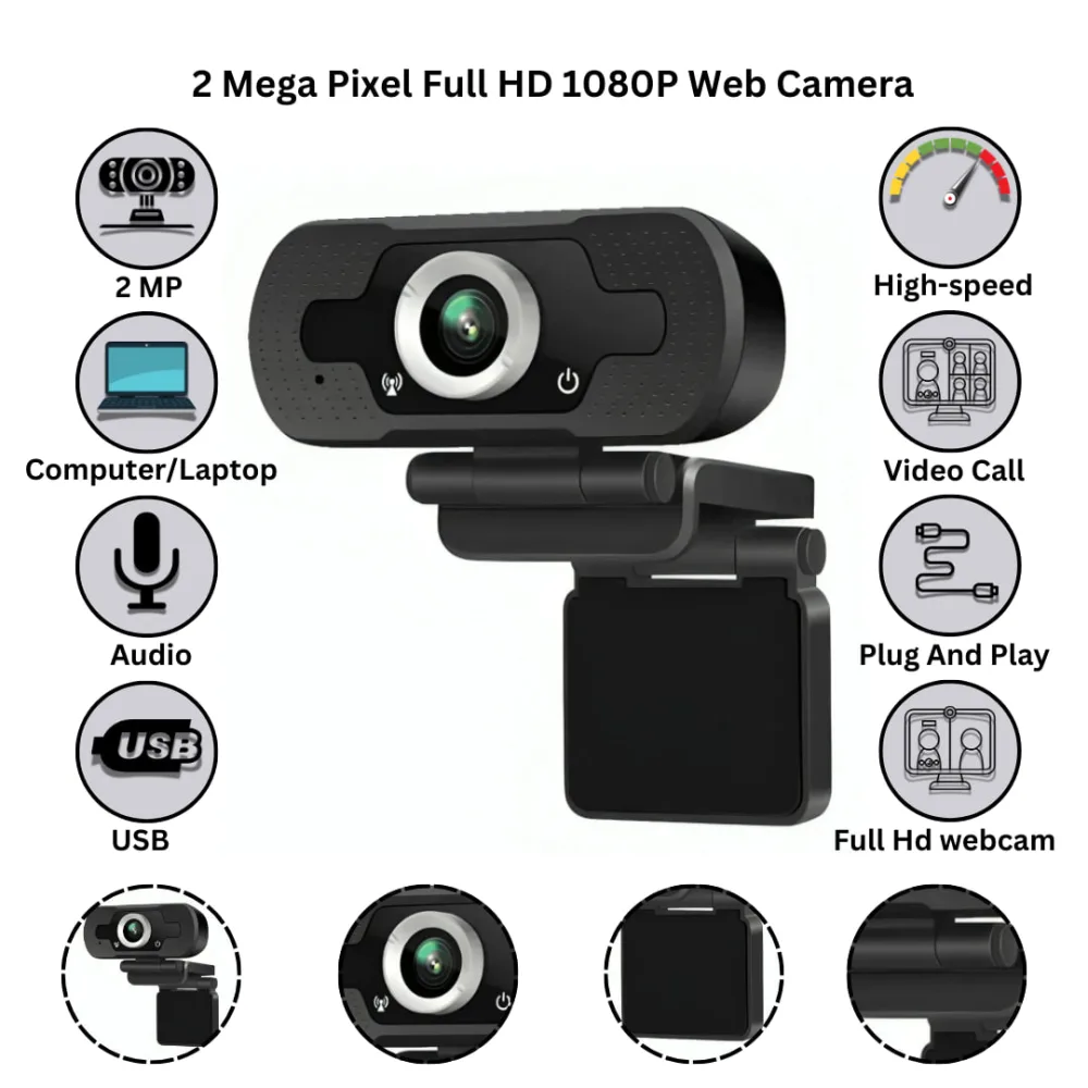 Champion 5 Mega Pixel Full HD 1080P Web Camera,