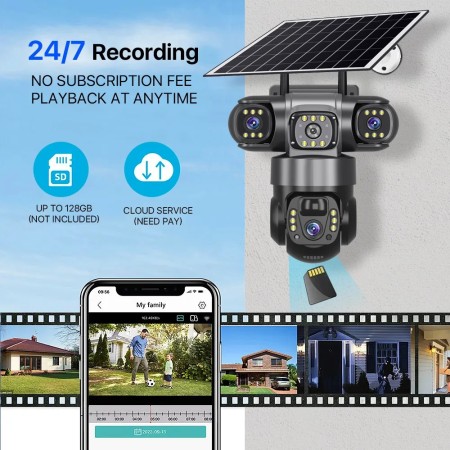 Champion 3 Lens Outdoor waterproof Wifi Ip Camera