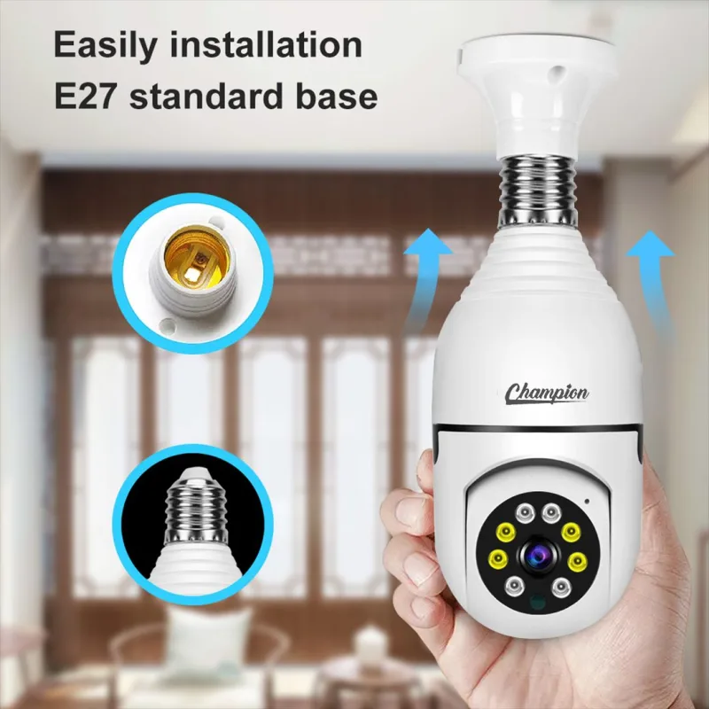 Champion Bulb Single Lens 3MP 1080p Full HD Holder Camera.